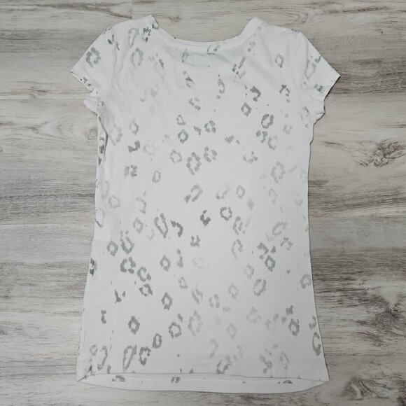 Dolce & Gabbana Distressed Leopard T Shirt Womens Sz S White Stretch Cotton Rib - Picture 6 of 11